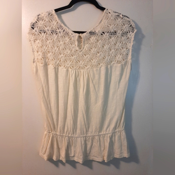 Lace top blouse by Loft size Large - Picture 2 of 6